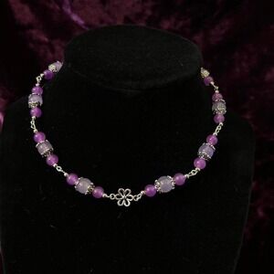 Purple Beaded Fairy Choker